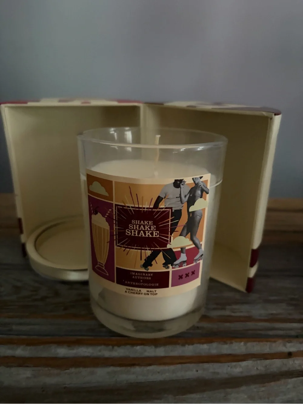 Anthropologie Shake Shake Shake Scented Candle Imaginary Authors NEW